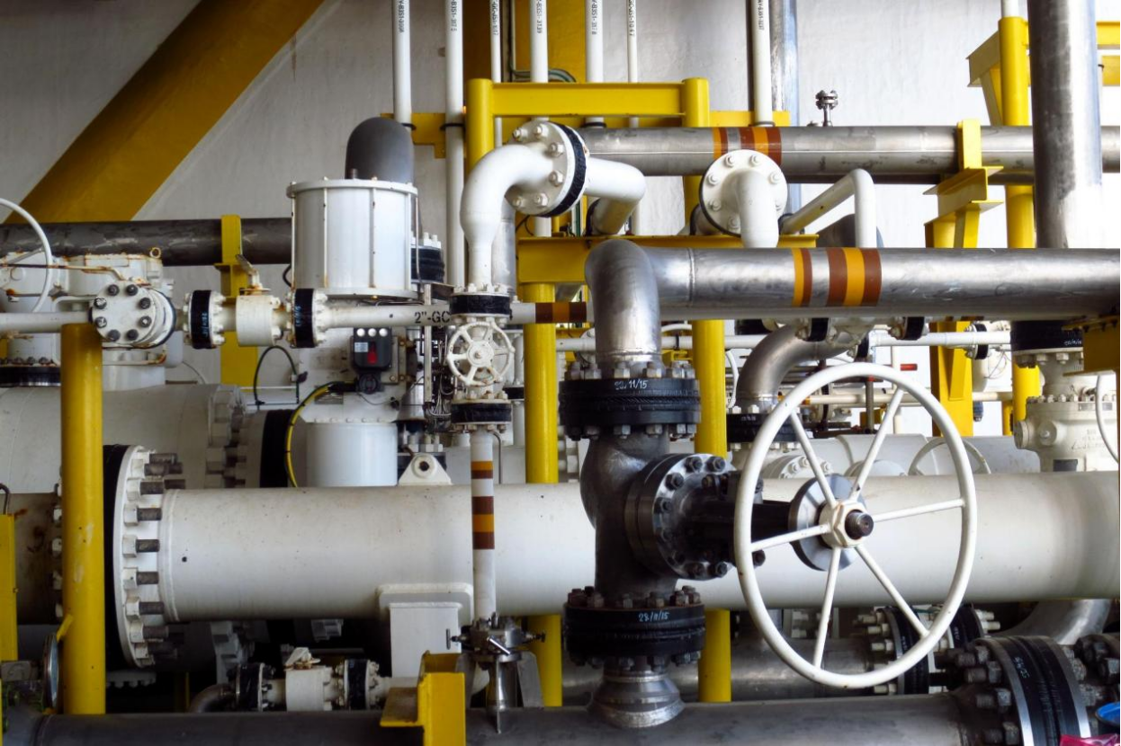 Industrial pipework package representing OCEVRON supply support